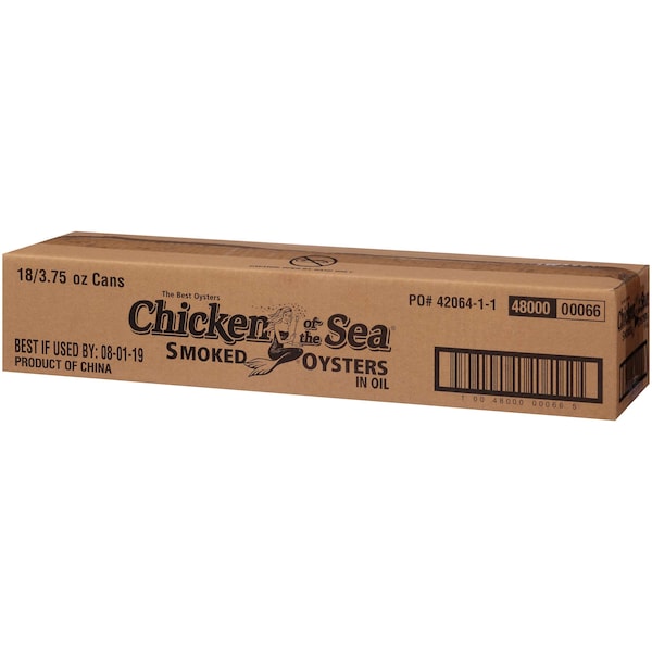 Chicken Of The Sea Chicken Of The Sea Smoked Oysters In Oil 3.75 oz., PK18 - 10048000000665