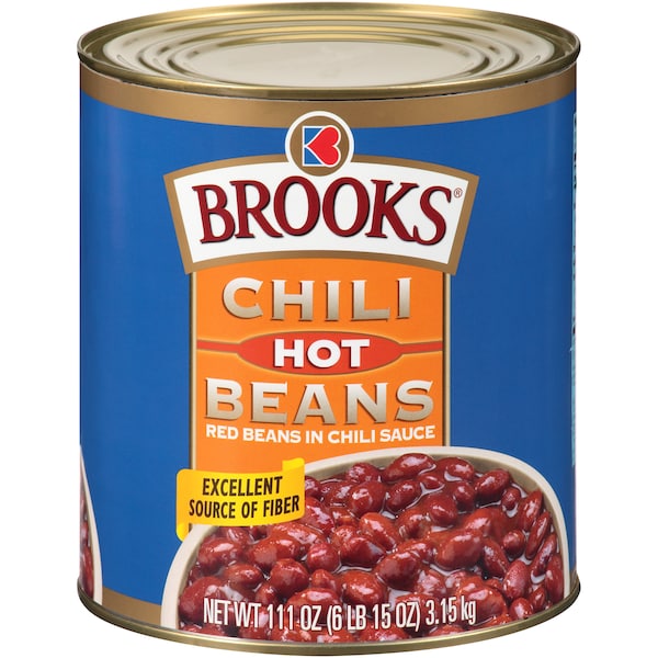 Brooks Brooks Chili Hot Beans Red Beans In Chili Sauce 111 oz., PK6 - 2300096565