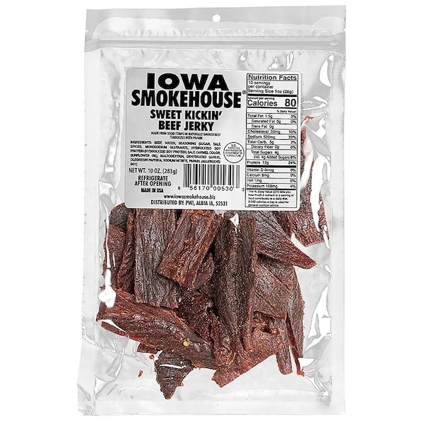 Iowa Smokehouse JERKEY BEEF SWEET KICKIN 10OZ - IS-10JSK