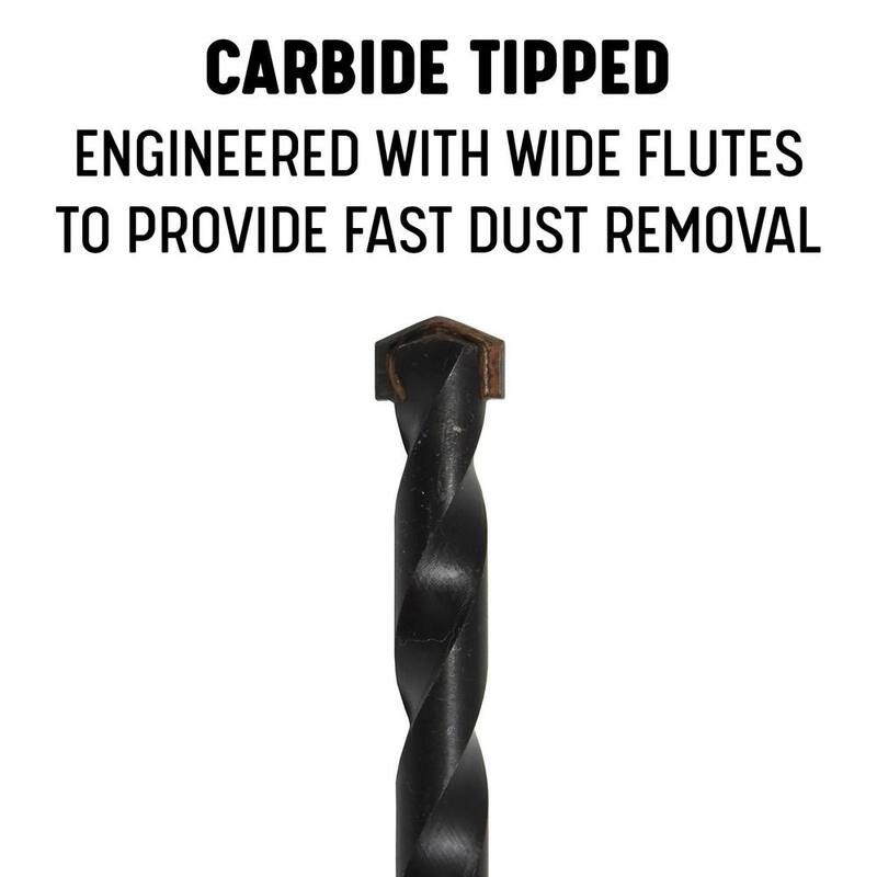 Broca de carburo para albañilería de 3/8 pulg. x 24 pulg. - DAM24X3/8