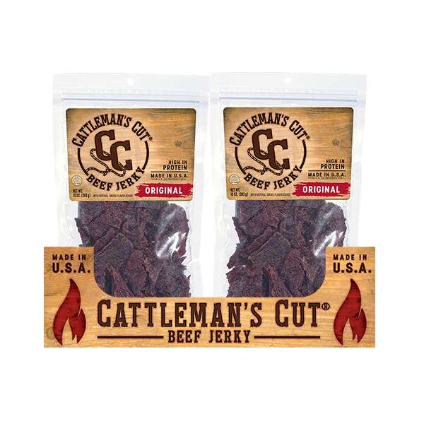 Cattlemans Cattlemen's Cut Original Beef Jerky 10 oz., PK10 - 53355