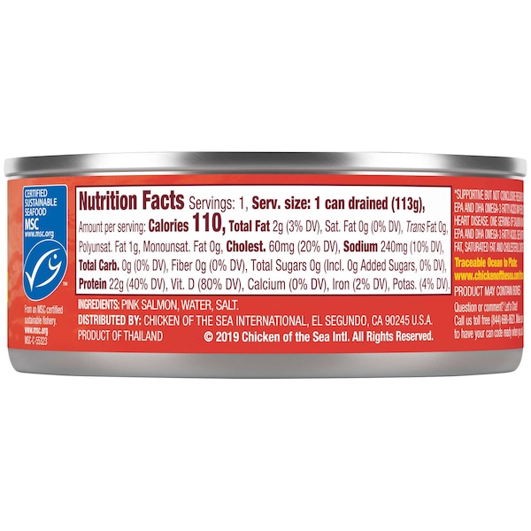 Chicken Of The Sea Chicken Of The Sea Skinless/Boneless Pink Salmon 5 oz., PK24 - 00048000011190