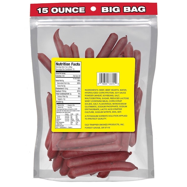 Old Trapper Old Trapper Teriyaki Beef Deli Sticks 15 oz Bagged - 33315T