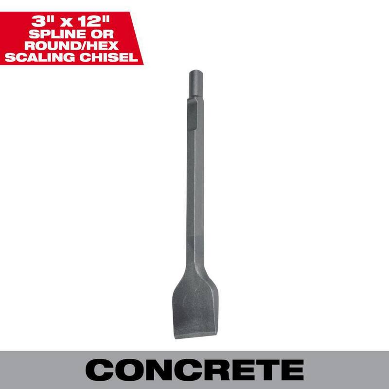 Cincel de acero de 3 pulgadas x 12 pulgadas para desbarbar en albañilería de Milwaukee - 48-62-2055