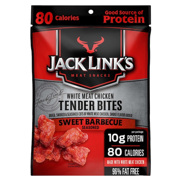 Jack Links 1 oz. Jack Link's Sweet Barbeque Chicken Tender Bites, PK48 - 10000029054