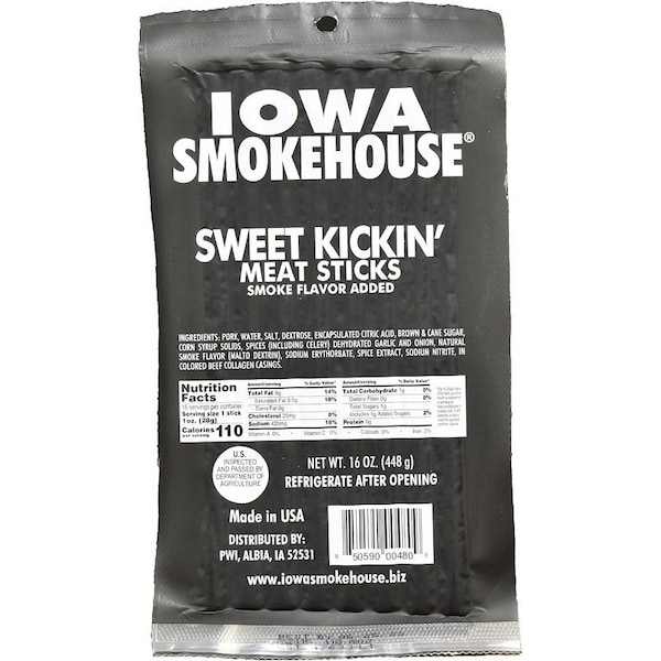 Iowa Smokehouse STICK MEAT SWEET KICKIN 16OZ - IS-16MSSK