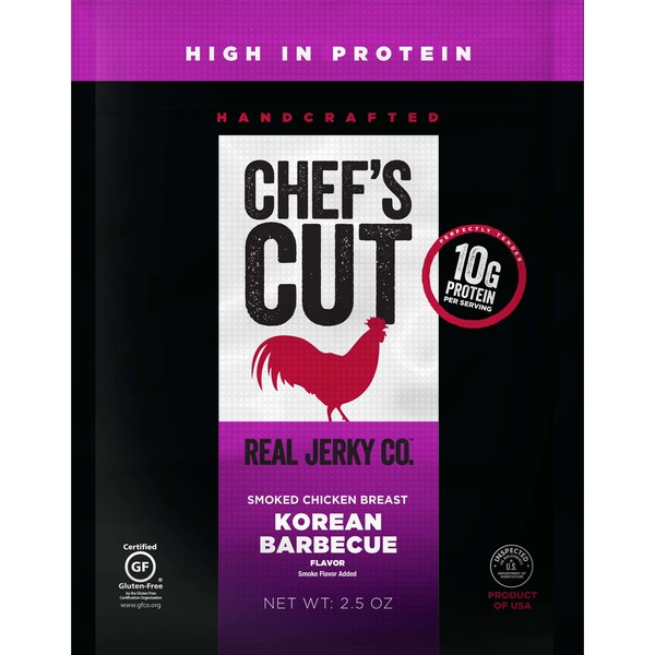 Chefs Cut Real Jerky Co Smoked Chicken Breast Korean Style 2.5 oz., PK8 - 7713