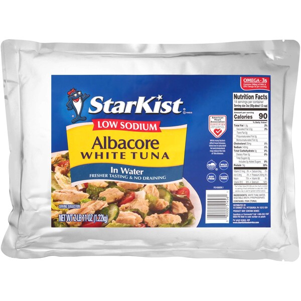 Starkist Albacore Tuna Low Sodium Pouch 43 oz., PK6 - 514560