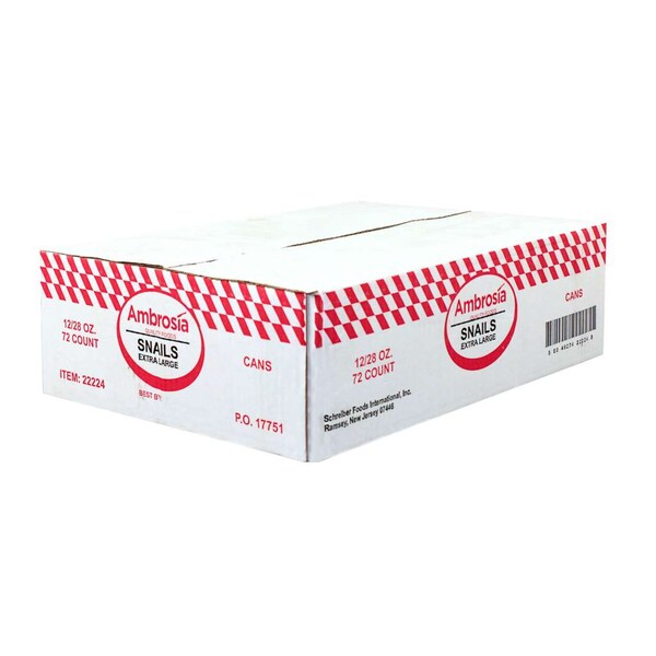 Savor Imports Savor Imports Extra Large Snails 72 Count 28 oz., PK12 - 22224