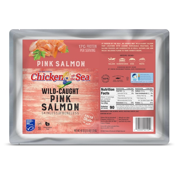 Chicken Of The Sea Chicken Of The Sea Skinless/Boneless Pink Salmon Pouch 40 oz., PK6 - 10048000001907