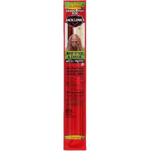 Midwest Distribution Jack Link's 10000039595 Beef and Cheese Stick Combo, Jalapeno, 2.45 oz - 139596