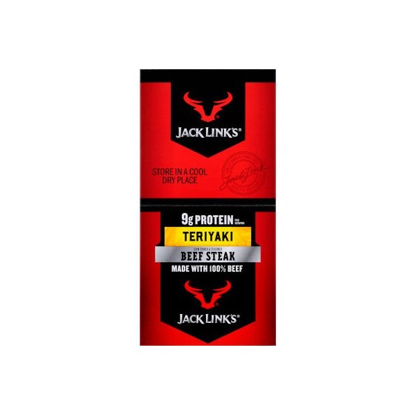 Green Rabbit Holdings Jack Link's Teriyaki Beef Steak, 1 oz, 12 Count - 27800009