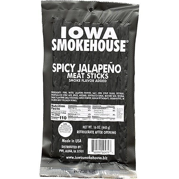 Iowa Smokehouse STICK MEAT SPICY JALAPENO 16OZ - IS-16MSSP