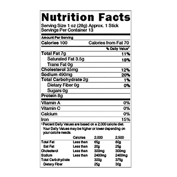 Iowa Smokehouse Beef Deli Stick, Original, 13 oz, Pack - IS-BDO