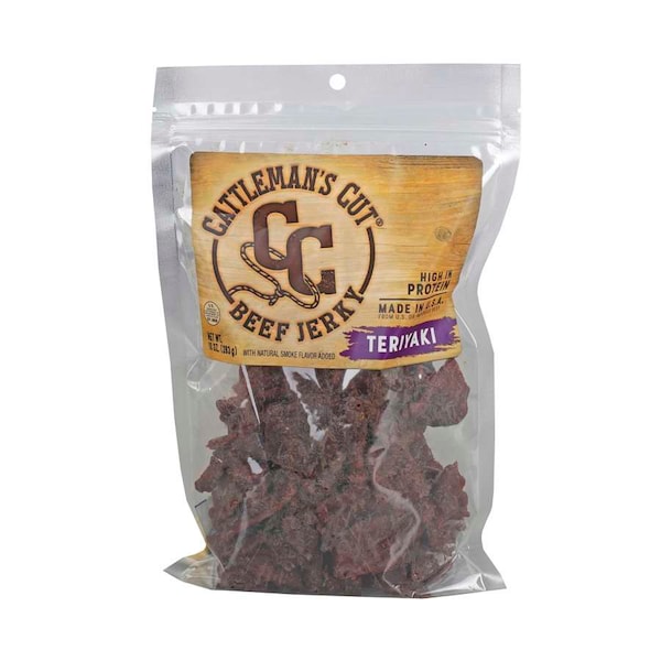 Cattlemans Cattlemen's Cut Teriyaki Beef Jerky 10 oz., PK10 - 53356