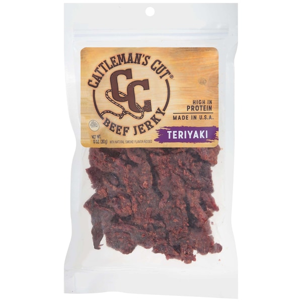 Cattlemans Cattlemen's Cut Teriyaki Beef Jerky 10 oz., PK10 - 53356