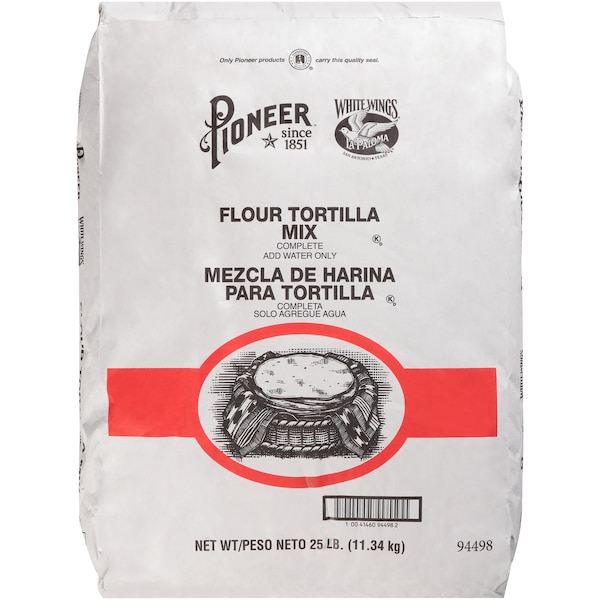 White Wings Pioneer White Wings Flour Tortilla Mix 25lbs - 94498