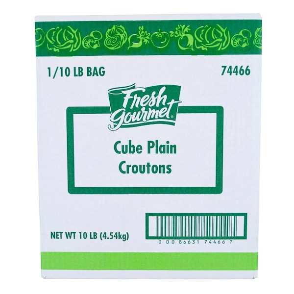 Fresh Gourmet Fresh Gourmet Plain Trans Fat Free Cube Croutons 10lbs - 74466