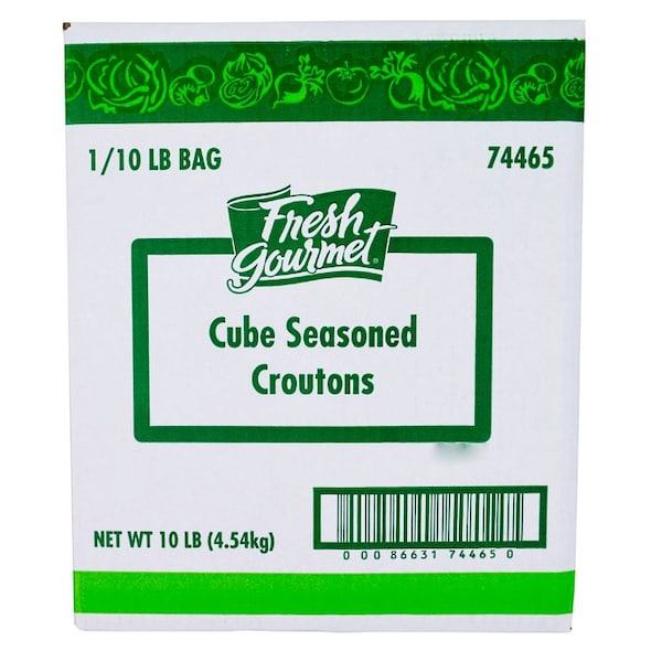 Fresh Gourmet Fresh Gourmet Seasoned Trans Fat Free Cube Croutons 10lbs - 74465