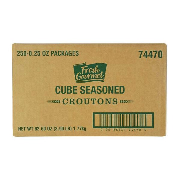 Fresh Gourmet Fresh Gourmet Trans Fat Free Seasoned Crouton Cubes .25 oz., PK250 - 74470