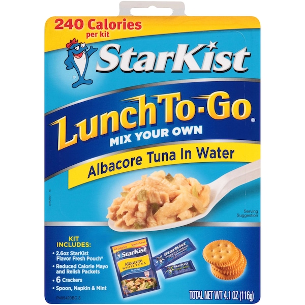 Starkist Chunk White Packed In Water To Go Kit Pouch 4.1 oz., PK12 - 495420