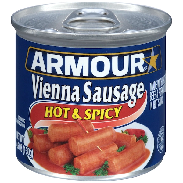 Armour Armour Hot And Spicy Flavored Vienna Sausage 4.6 oz., PK24 - 5410093702