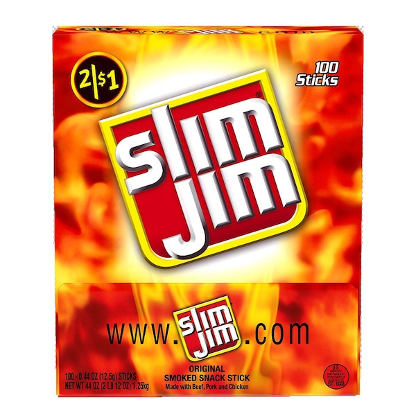 Slim Jim Slim Jim Original Snack Sticks .44 oz. Sticks, PK400 - 2620061509