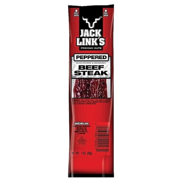 Jack Links 0 Beef Steak, Peppered Flavor, 1 oz Bag - 2028