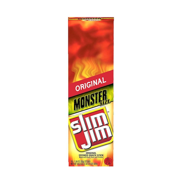 Slim Jim Slim Jim Monster Original Snack Sticks 1.94 oz. Sticks, PK108 - 2620014061