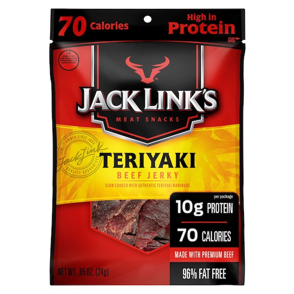 Jack Links Jack Link's Beef Jerky Teriyaki .85 oz., PK48 - 10000007717