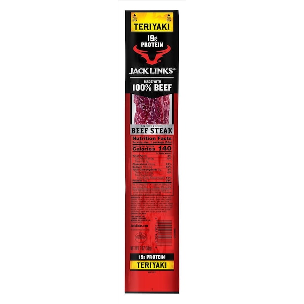 Jack Links Jack Link's Jumbo Teriyaki Beef Steak 2 oz Packet - 06073