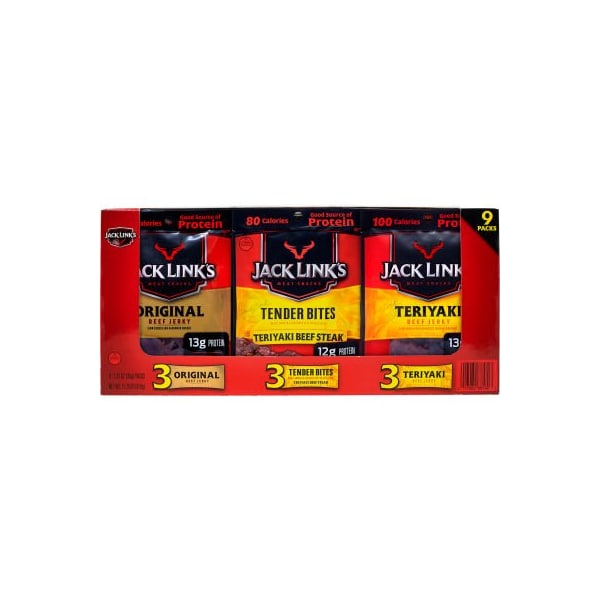 Green Rabbit Holdings JACK LINKS Beef Jerky Variety Pack, 1.25 oz, 9 Count - 22000411