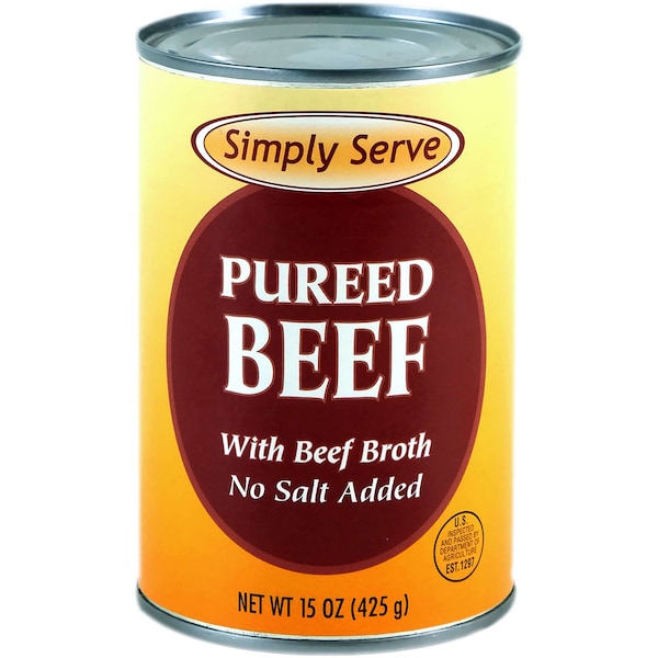 Simply Serve Simply Serve Pureed Beef With Beef Broth 15 oz., PK12 - 815PB-SIM