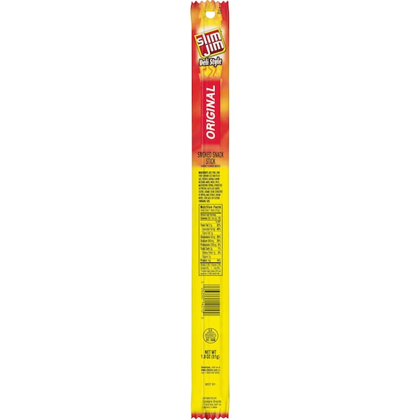Slim Jim Slim Jim Deli Style Smoked Meat Snack Sticks 1.8 oz. Sticks, PK108 - 2620014012
