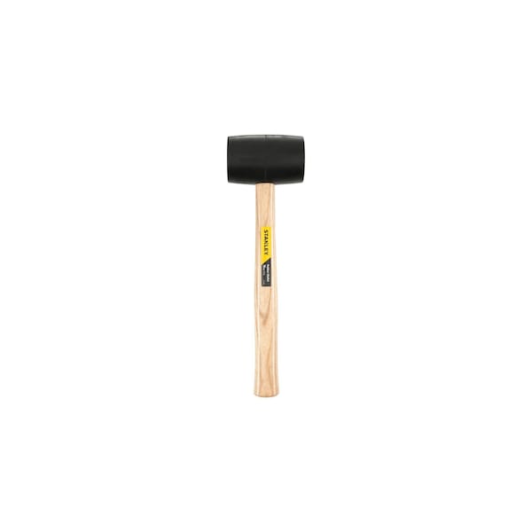 Stanley 16 oz. Rubber Mallet, 2 3/8 in Face Dia., 11 3/4 in L Wood Handle - 51-104