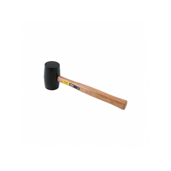 Stanley 16 oz. Rubber Mallet, 2 3/8 in Face Dia., 11 3/4 in L Wood Handle - 51-104