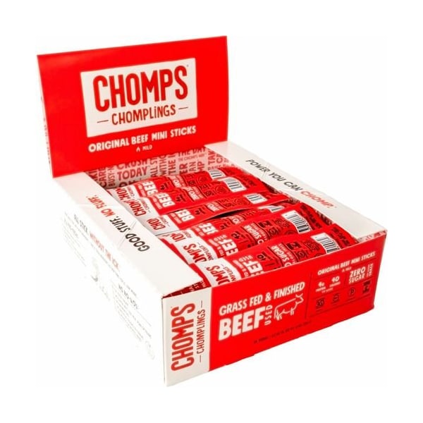 We Are The Chompians Beef Jerky, Original, Mini, 0.5 oz Sticks, 24/PK - CHSLCO24
