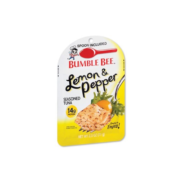 Bumble Bee Foods Ready To Enjoy Seasoned Tuna, Lemon And Pepper, 2.5 Oz Pouch, 12/carton, PK12 - KAR24064