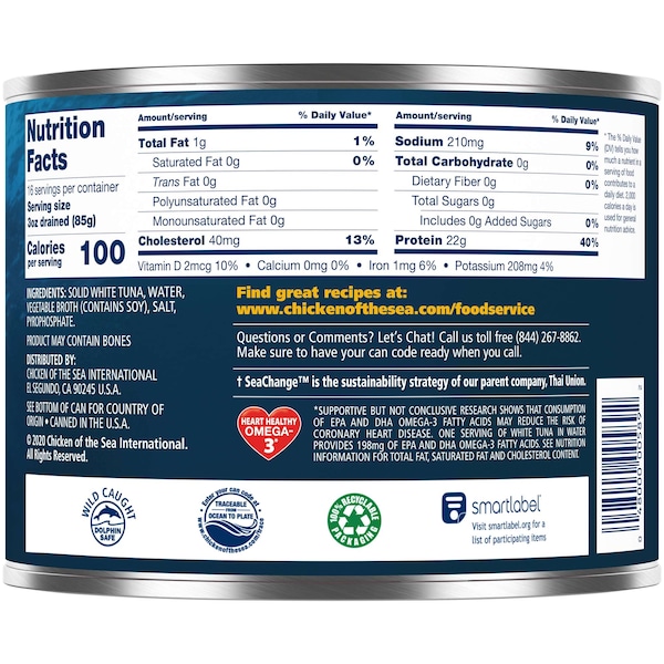 Chicken Of The Sea Chicken Of The Sea Aluminum Solid White In Water Tuna 66.5 oz., PK6 - 10048000005899