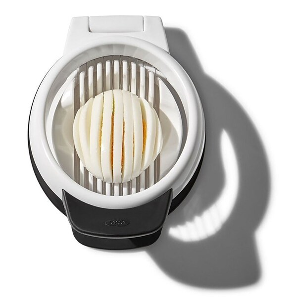 Oxo 1271080V1 Egg Slicer, Stainless Steel Blade, White, Dishwasher Safe - 1271080