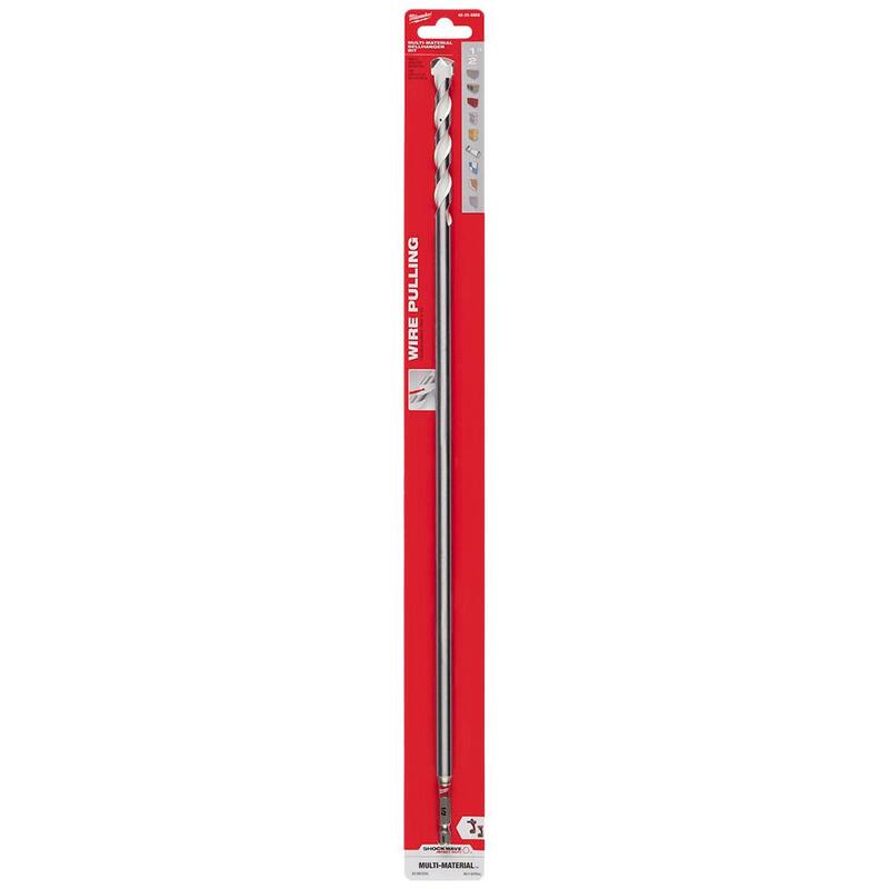 Milwaukee 1/2 pulg. x 16 pulg. SHOCKWAVE Impact Duty Carbide Bellhanger Multi-Material Bit - 48-20-8866