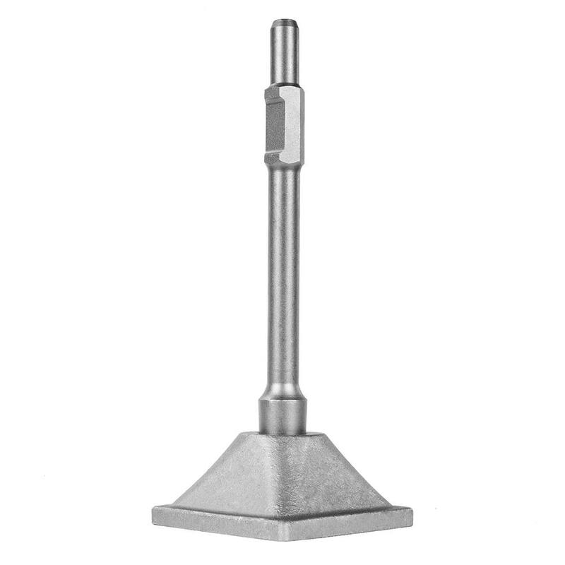 Barra de tamper de acero hexagonal Stark de 6 pulgadas x 6 pulgadas x 1-1/8 pulgadas con placa para martillo eléctrico de demolición - 61119-H1