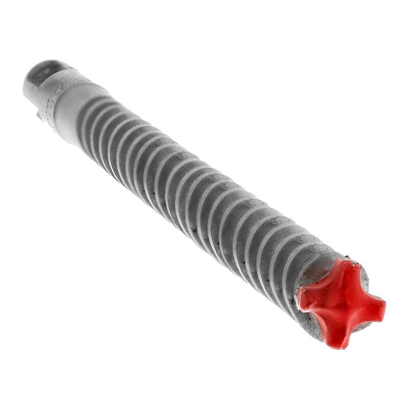 Barrena de martillo con cabeza de carburo completo de 4 cortadores DIABLO de 7/16 pulg. x 10 pulg. x 12 pulg. SDS-Plus para refuerzo Demon - DMAPL4176