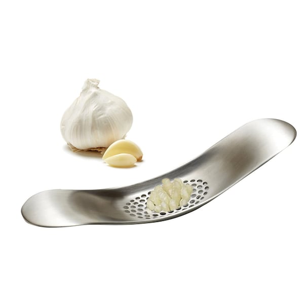 1947Kitchen Stainless Steel Garlic Crusher Press And Peeler With Cleaning Brush 3-Piece Set - TI-FARGP