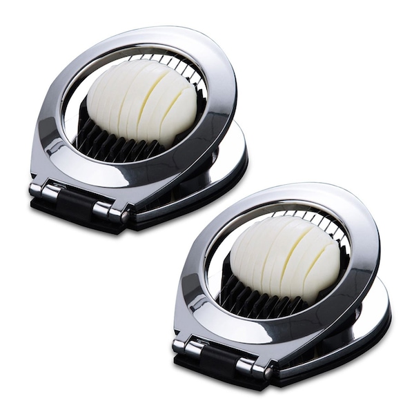 1947Kitchen Stainless Steel Heavy Duty Wire Egg Slicer and Fruit Cutter, 2PK - TI-HOBES-2PK