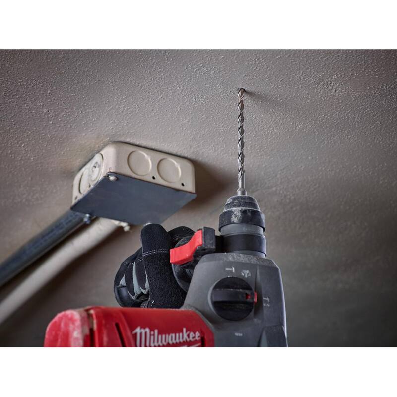 Broca de carburo de 2 cortes SDS-PLUS de 3/8 pulgadas x 6 pulgadas de Milwaukee (paquete de 5) - 48-20-8251-5X