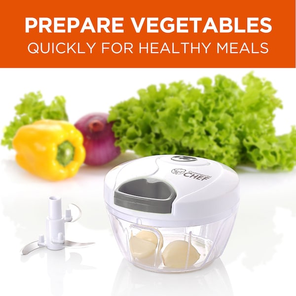 Commercial Chef Mini Food Dicer Slicer Chopper Mincer Shredder, Handheld - CH1501