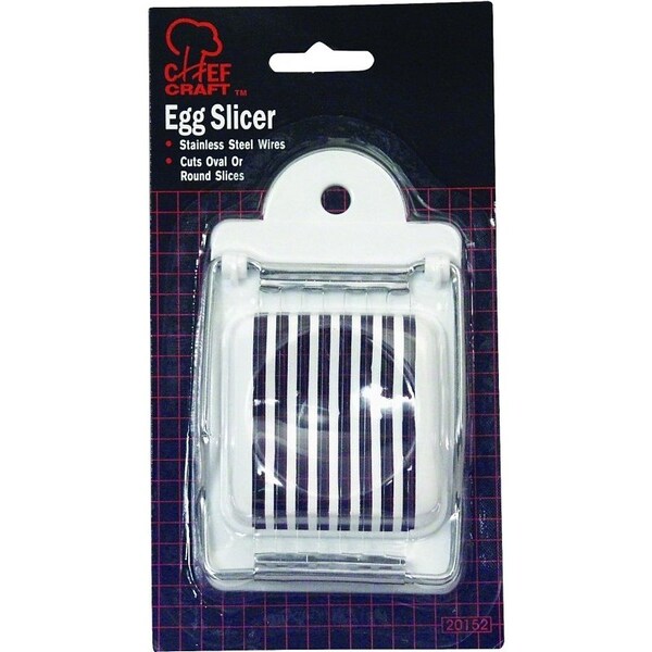 Chef Craft Egg Slicer, Stainless Steel Blade, White, Dishwasher Safe: Yes - 20152