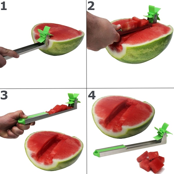 Blue Donuts Blue Donuts Watermelon Cube Slicer, Stainless Steel - BD3901437