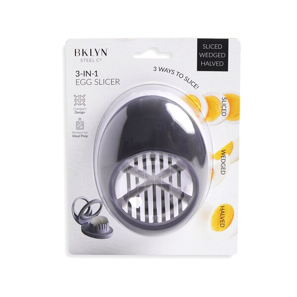 Bklyn Steel Co. 3-in-1 Egg Slicer - Graphite - 49758